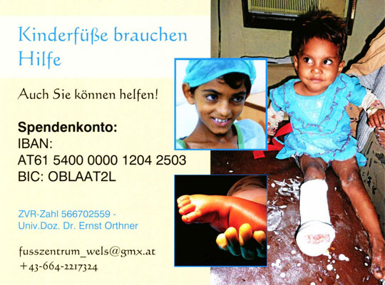 Projekt in Indien: Kinderfüße brauchen Hilfe