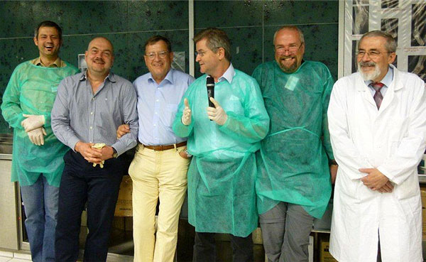 Die Grazer Referenten: Dr. Schroth, Dr. Springfeld, Dr. Lang, Univ. Doz. Dr. Orthner, Dr. Beike, Prof. Dr. Anderhuber